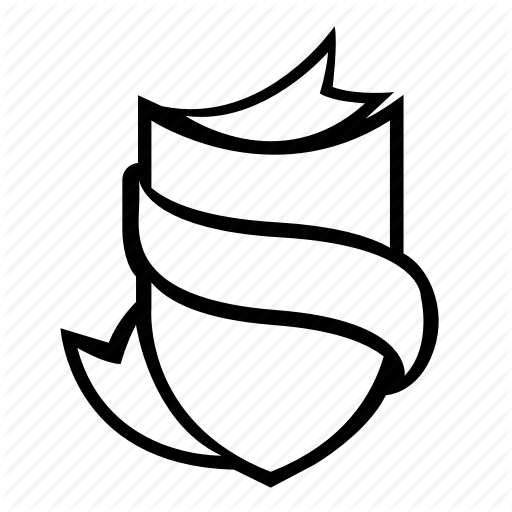 512x512 band, banner, crest, decoration, drawing, ribbon, shield icon - Crest Drawing