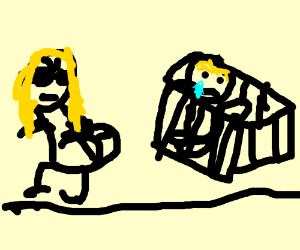 300x250 bad mom twerks next a baby crib drawing - Crib Drawing