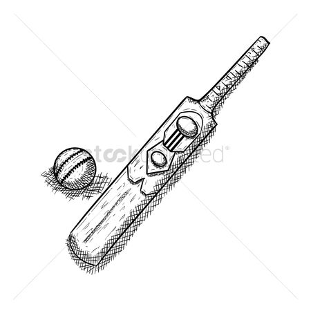 450x450 free cricket bat stock vectors stockunlimited - Cricket Bat Drawing