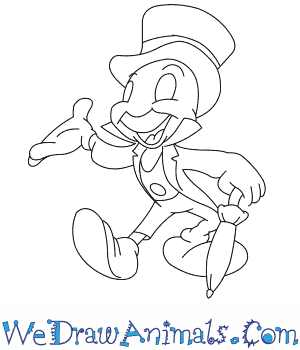 300x350 How To Draw Jiminy Cricket - Cricket Drawing