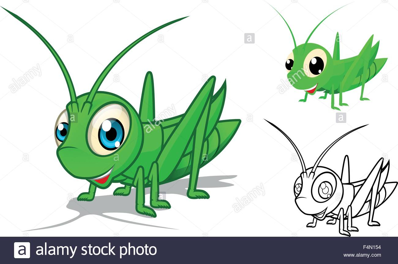 1300x861 cute cricket drawing cricket insect cute stock vector images - Cricket Insect Drawing