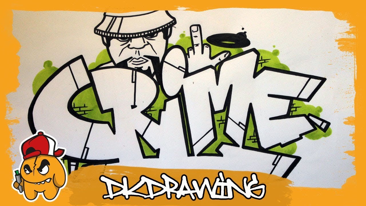 1280x720 how to draw graffiti letters crime character - Crime Drawing