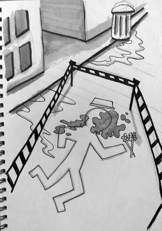 555x788 october - Crime Scene Drawing