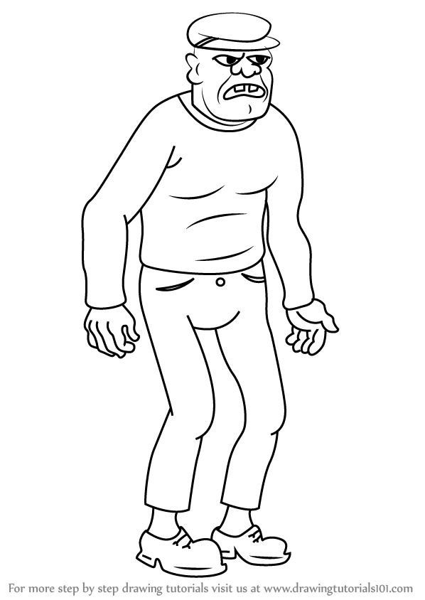 598x844 learn how to draw criminal from uncle grandpa - Criminal Drawing