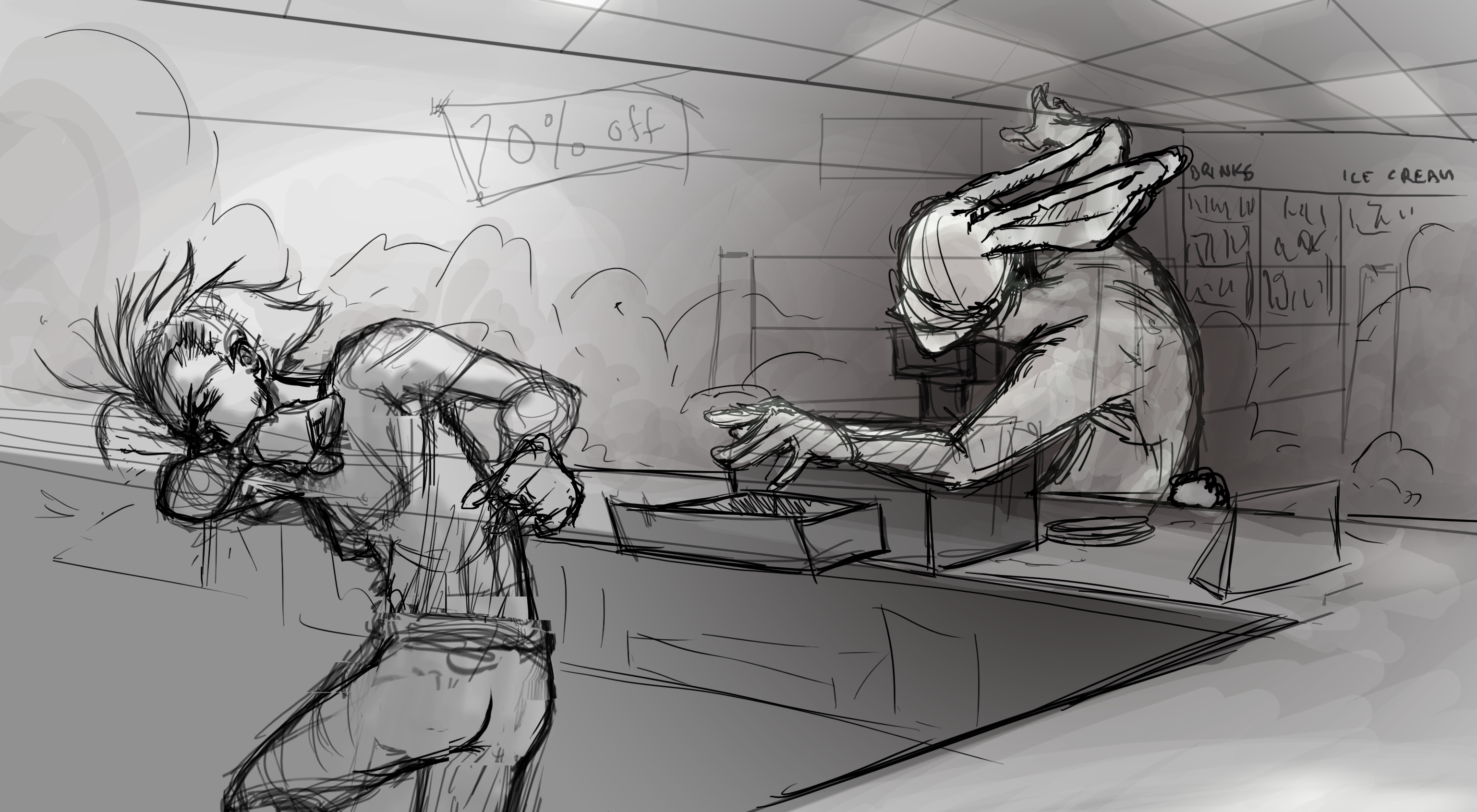 3076x1692 criminal sketch a thon! cleanliness andy's art stuff! - Criminal Drawing