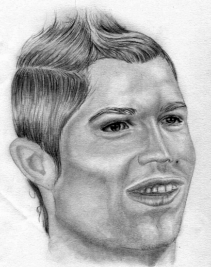 435x550 Portrait Of Cristiano Ronaldo - Cristiano Ronaldo Drawing