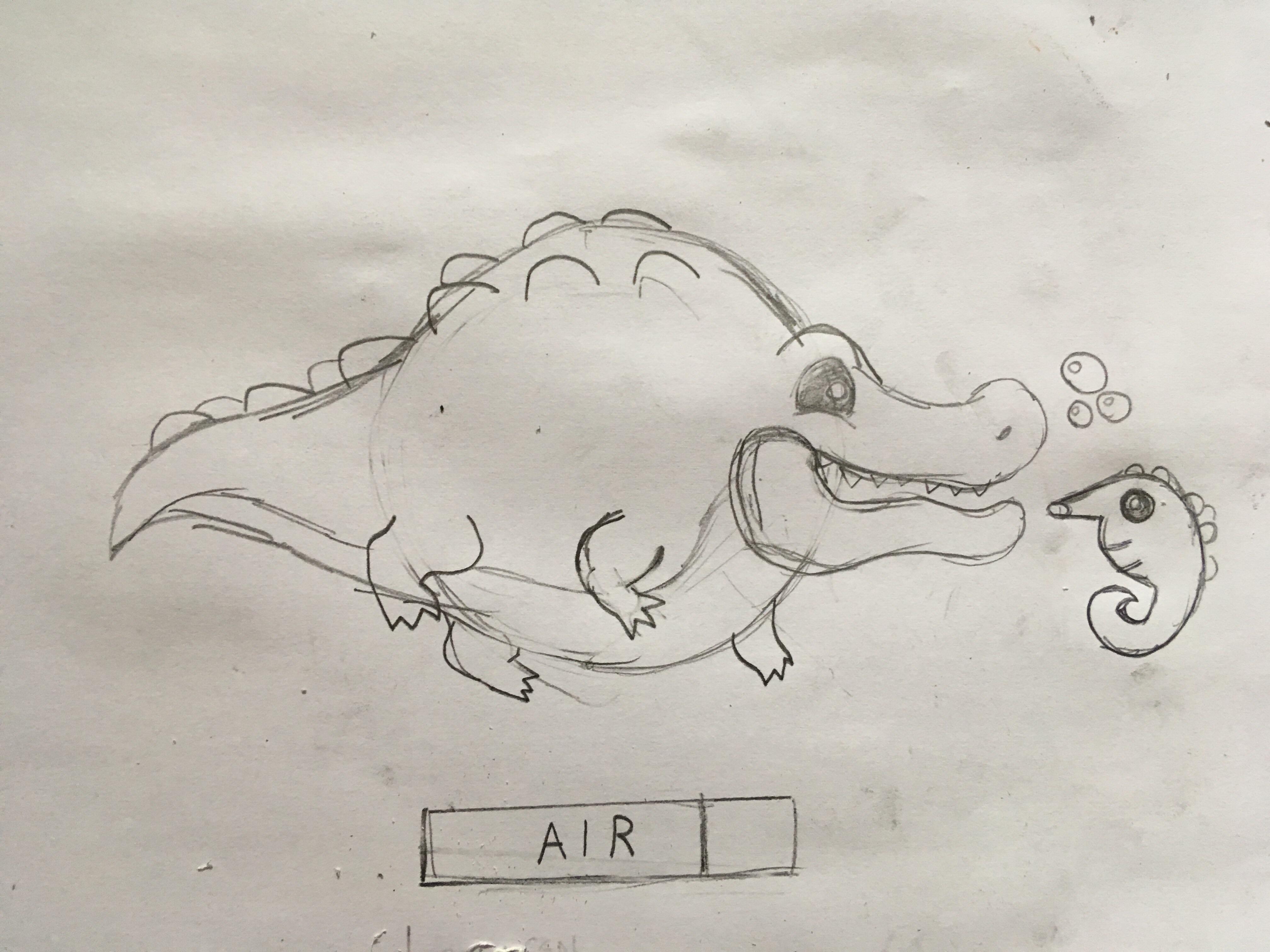 4032x3024 diving croc drawing! i may make this is browser mopeio - Croc Drawing