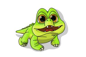 300x200 how to draw croc from the pirate fairy - Croc Drawing