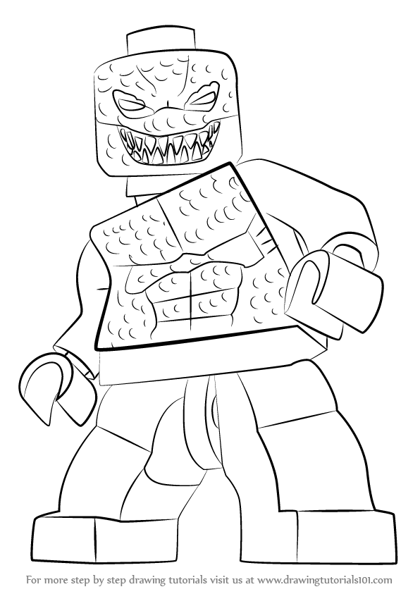 596x843 learn how to draw lego killer croc - Croc Drawing