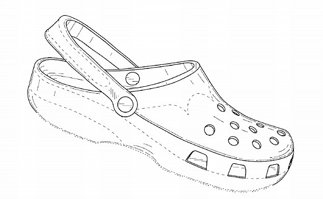 634x390 crocs loses patent battle over design of its plastic clogs daily - Croc Shoe Drawing