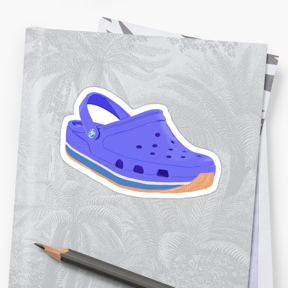 1000x1000 drawing blue croc shoe stickers - Croc Shoe Drawing