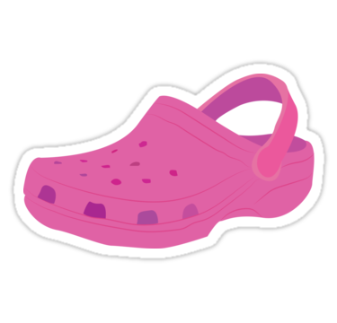 375x360 pink croc shoe sticker techy crocs shoes, crocs, clogs shoes - Croc Shoe Drawing