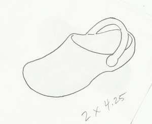 300x246 clothing - Croc Shoe Drawing