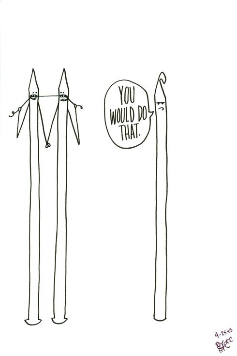 490x735 floss craft handmade houston texas crochet yarn comic drawing - Crochet Hook Drawing