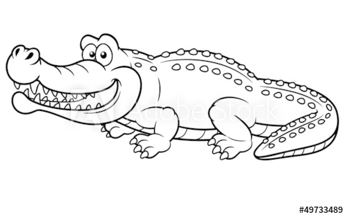 500x313 illustration of cartoon crocodile - Crocodile Cartoon Drawing