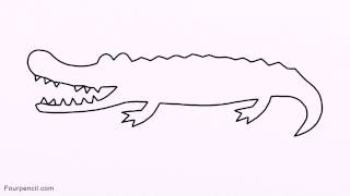 320x180 How To Draw Cute Animal - Crocodile Drawing For Kid