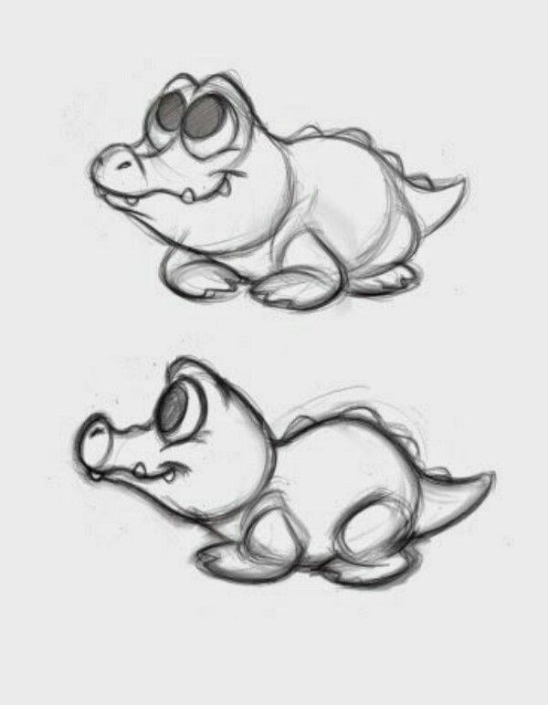 600x772 Small Crocodile Easy Drawings Drawings, Cute Animal Drawings, Art - Crocodile Drawing For Kid
