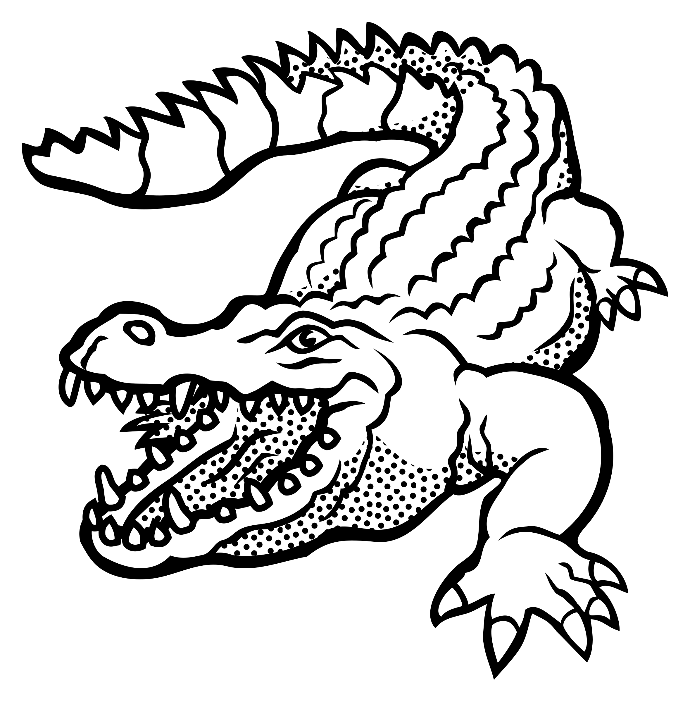2360x2400 Crocodile Outline Drawing - Crocodile Outline Drawing