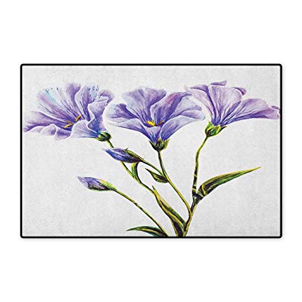 425x425 Watercolor Flower,door Mat Increase,wild Flowers - Crocus Flower Drawing
