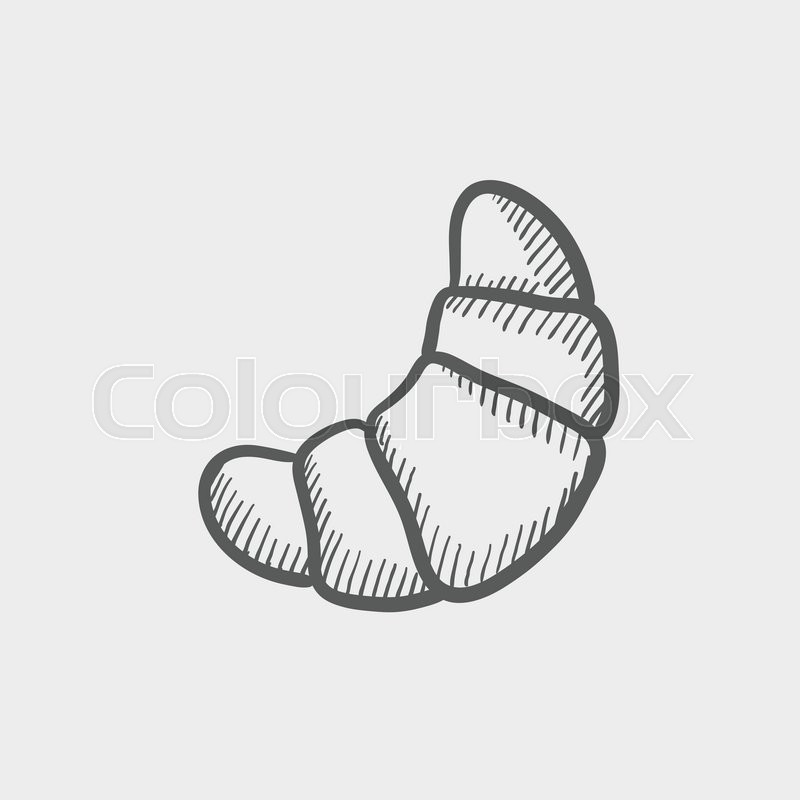 800x800 delicious bake croissant sketch icon stock vector colourbox - Croissant Drawing