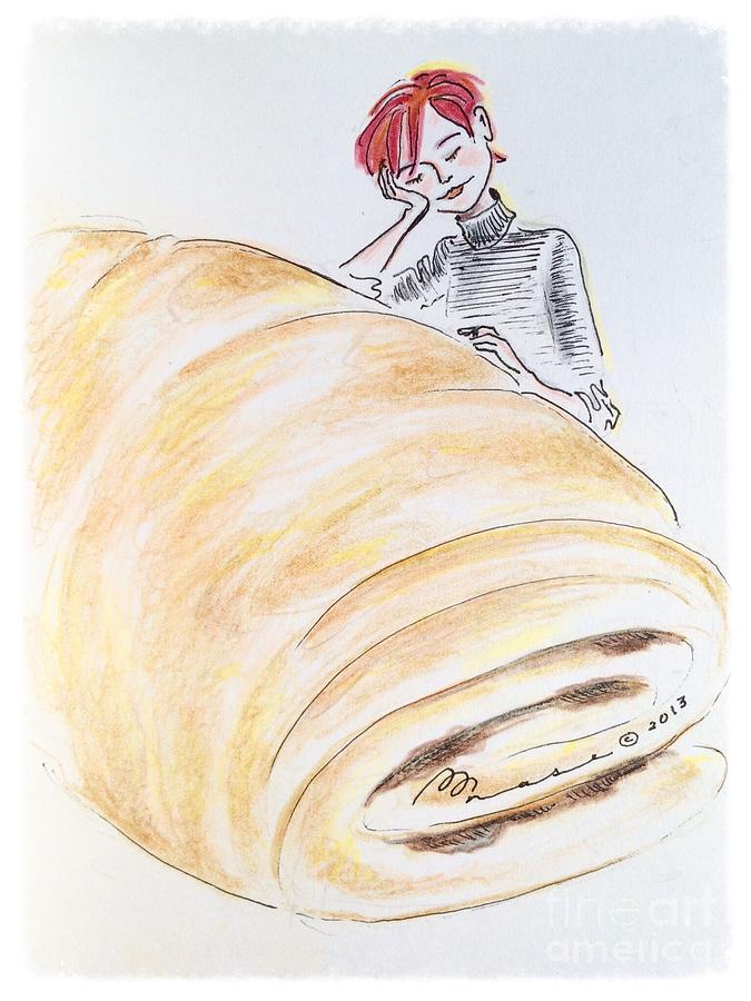 675x900 Le Grand Croissant Drawing - Croissant Drawing