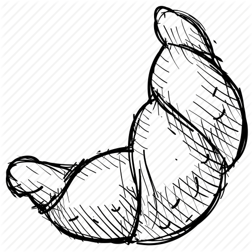 512x512 Collection Of Free Croissant Drawing Download On Ui Ex - Croissant Drawing