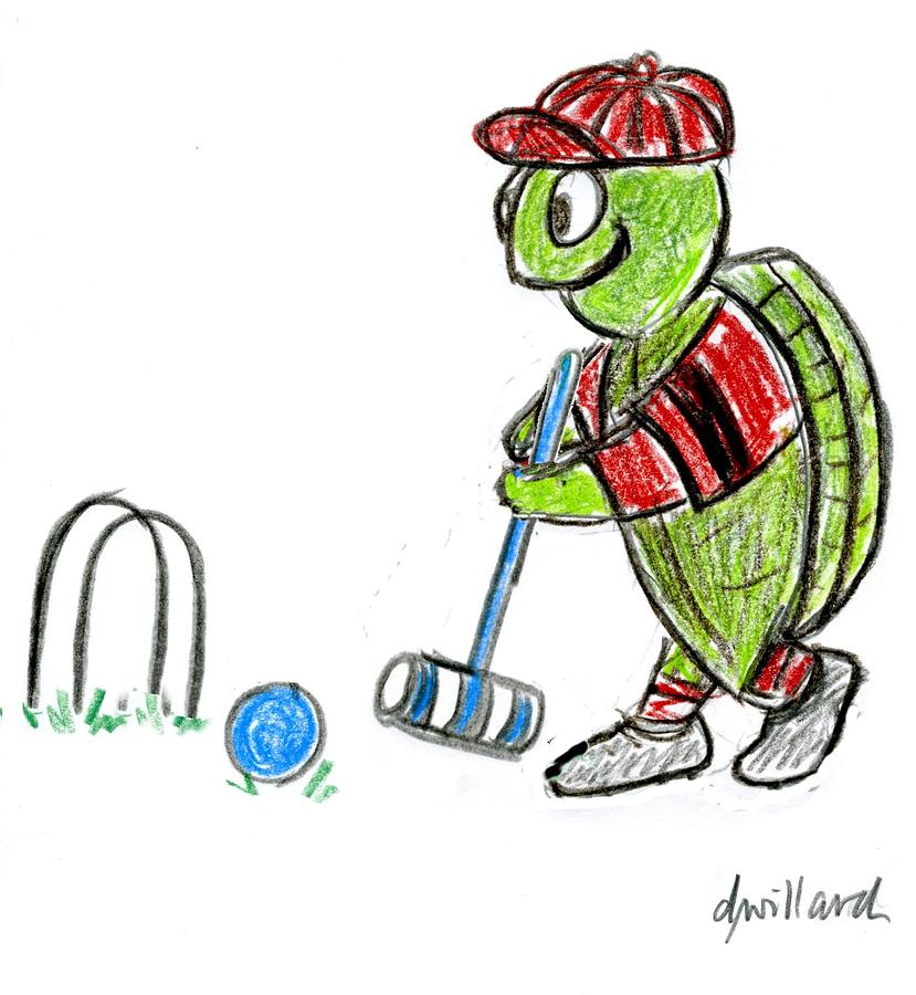 829x900 croquet turtle drawing - Croquet Drawing