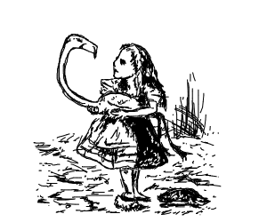 300x250 alice attempting to play croquet - Croquet Drawing