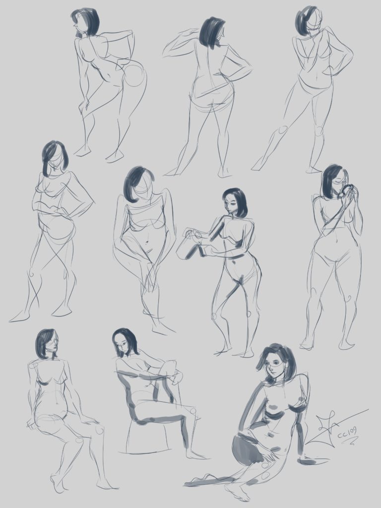 768x1024 Figure Drawing Practice Croquis Cafe - Croquis Drawing