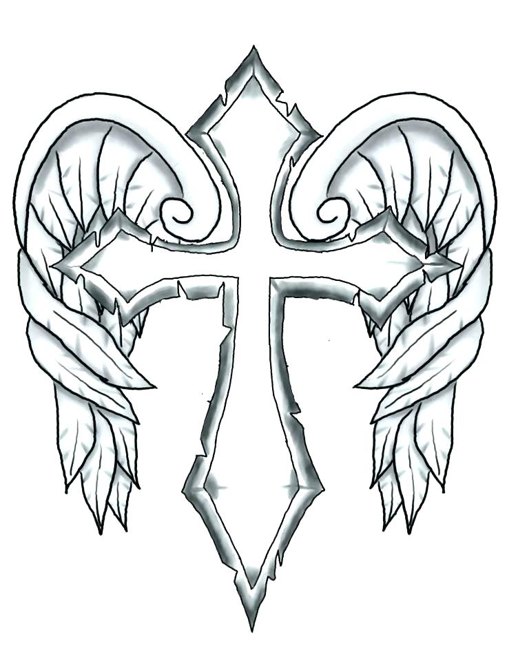 736x976 Coloring Pages Of Crosses And Roses Coloring Pages Cool Coloring - Cross And Rose Drawing