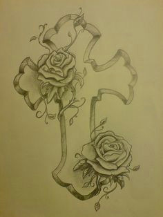 236x314 drawing of a rose and cross best cross and roses images cross - Cross And Rose Drawing