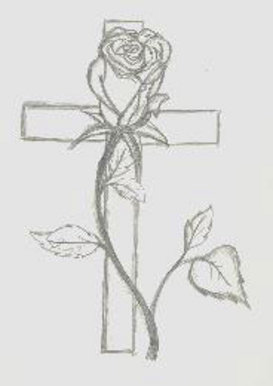 273x386 Bbc - Cross And Rose Drawing