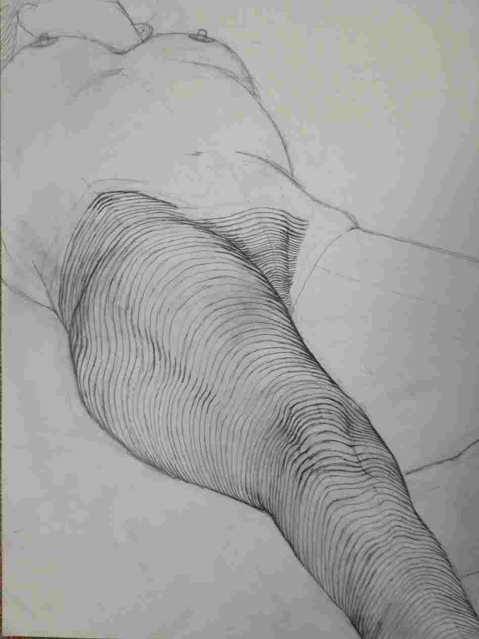 948x1264 Cross Contour Drawing Examples Drawing Fine Art - Cross Contour Drawing Fruit