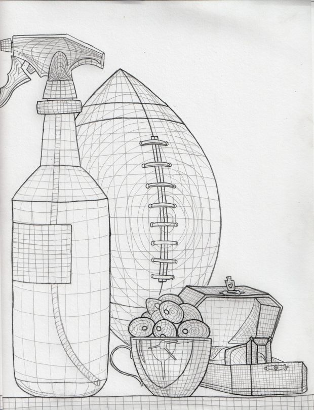 620x809 Cross Contour Still Life Art Ed Drawing From Life Still Life - Cross Contour Drawing Fruit