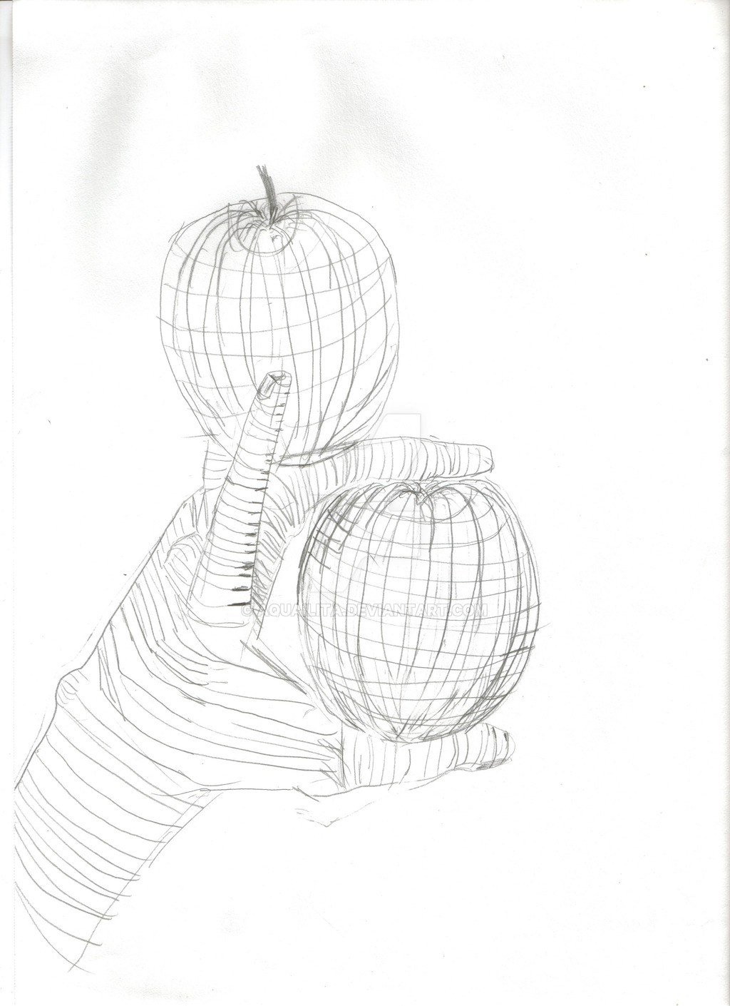 Cross Contour Drawing Fruit at Explore collection