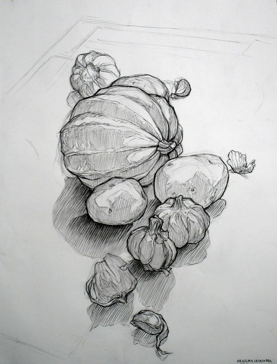 Cross Contour Drawing Fruit at Explore collection