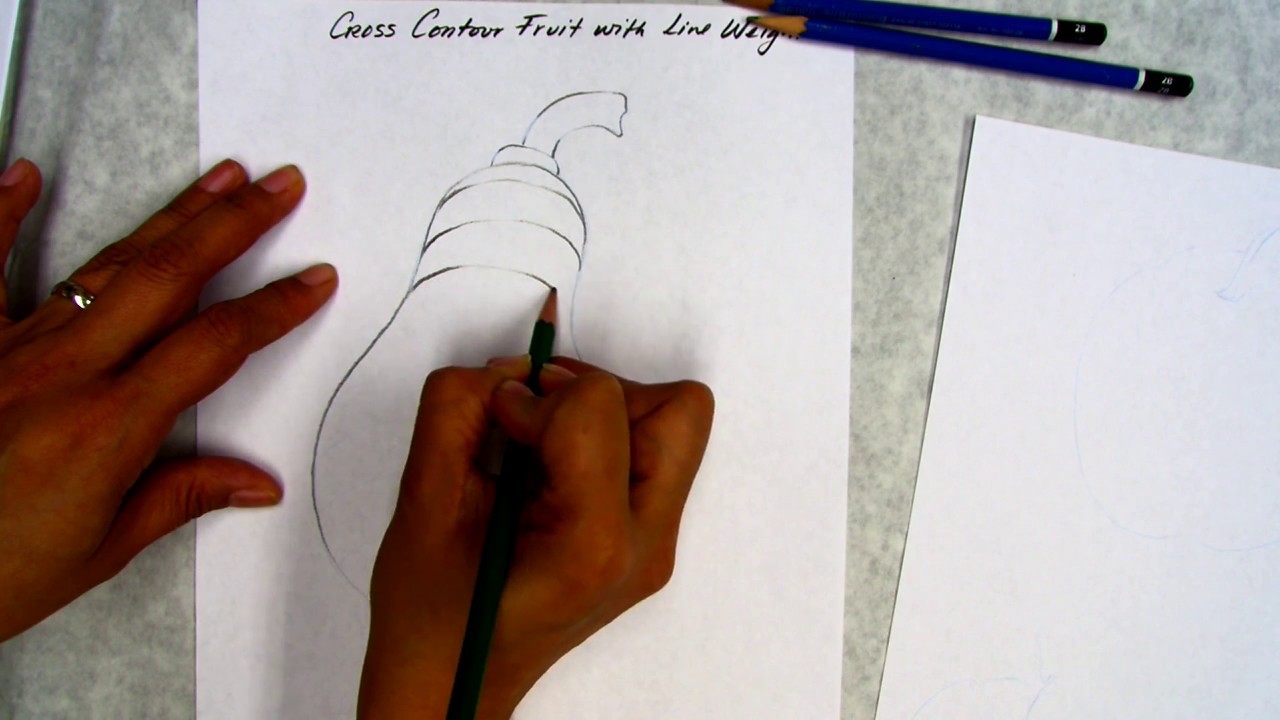 1280x720 Cross Contour Fruit Exercise - Cross Contour Drawing Fruit