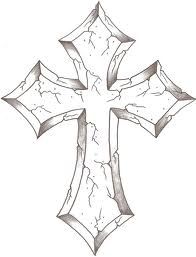 196x257 Stone Cross Tattoos Brazos - Cross Drawing Designs