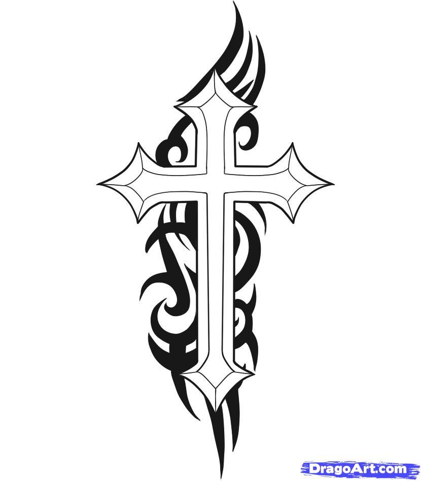 830x948 Cool Cross Tattoo Drawings Free Image - Cross Drawings