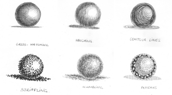600x333 Shading Techniques For Your Drawings - Cross Drawings Images