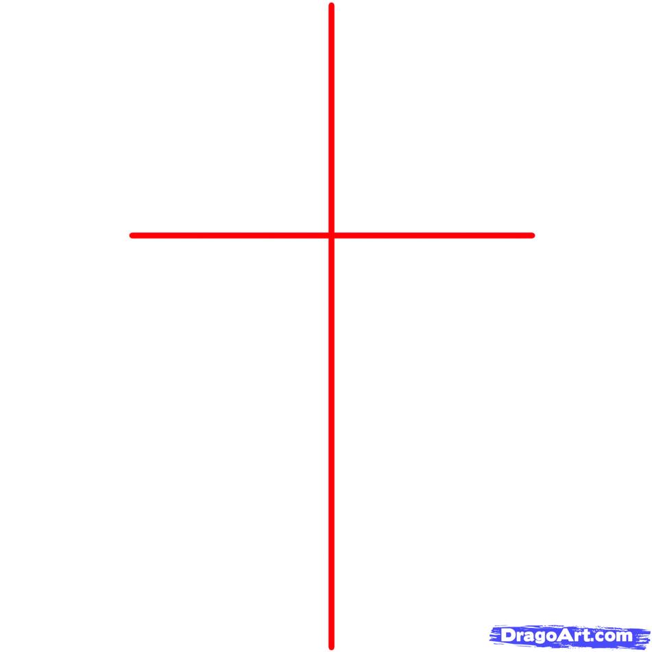 951x951 How To Draw A Cross, Cross, Step - Cross Drawings Step By Step