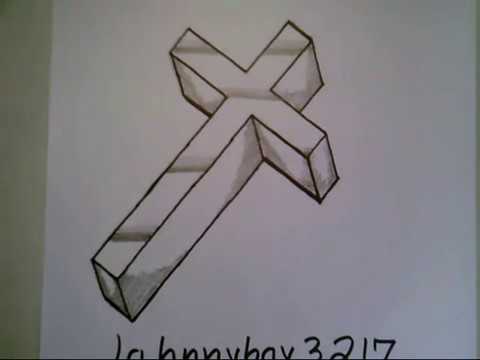 480x360 How To Draw A Cross Crucifix Step - Cross Drawings Step By Step