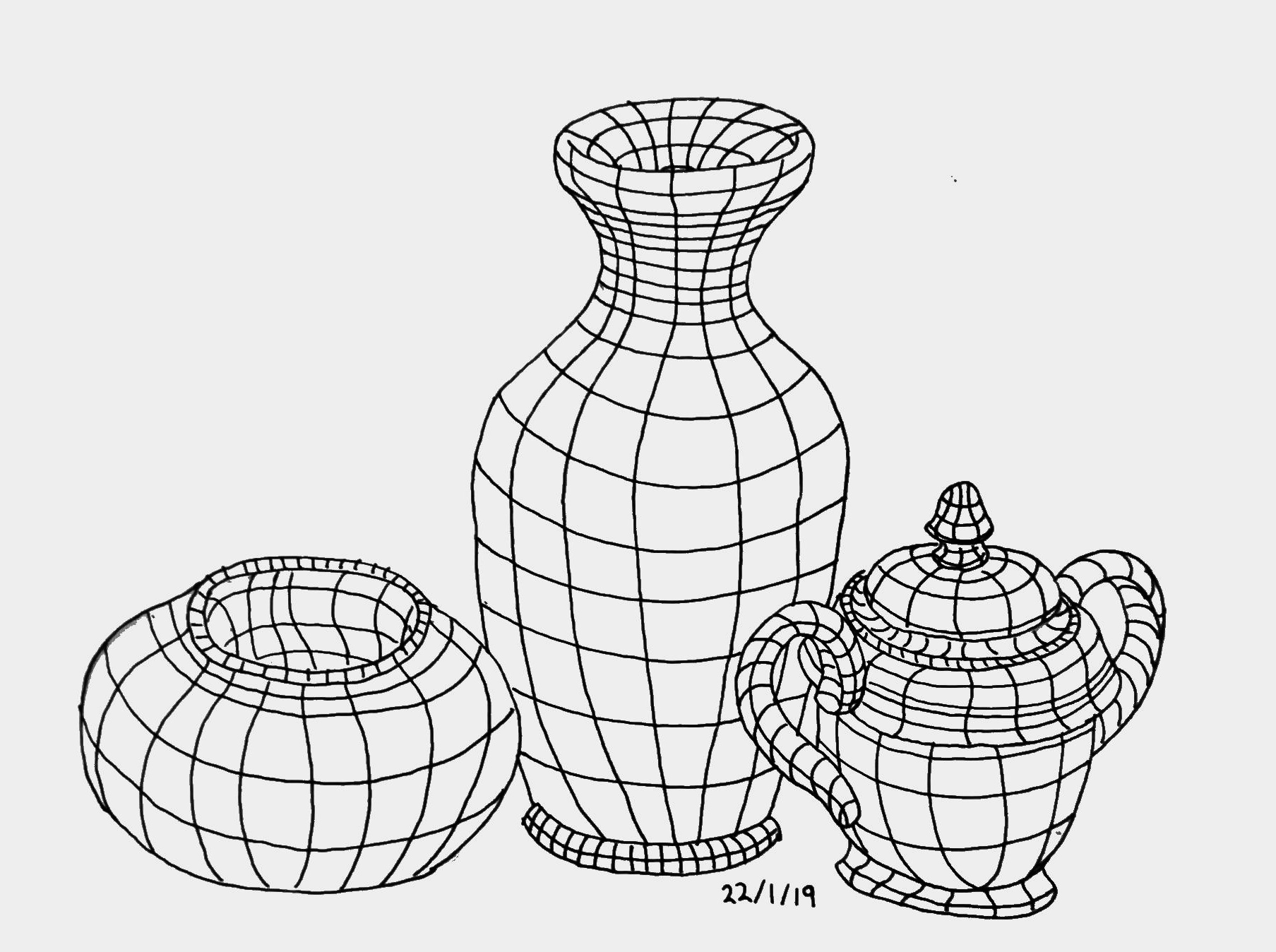 1807x1348 Cross Contour Drawing - Cross Line Drawing