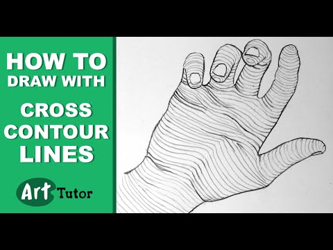 480x360 How To Draw With Cross Contour Lines - Cross Line Drawing