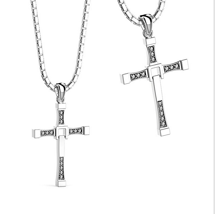 741x738 Fast And Furious Dominic Toretto's Cross Necklace Pendant Vin - Cross Necklace Drawing