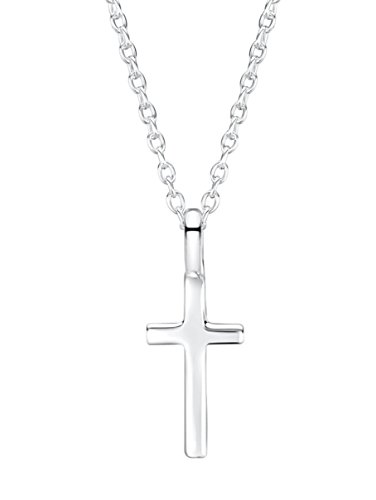 376x500 Jo For Girls Silver Cross Pendant - Cross Necklace Drawing