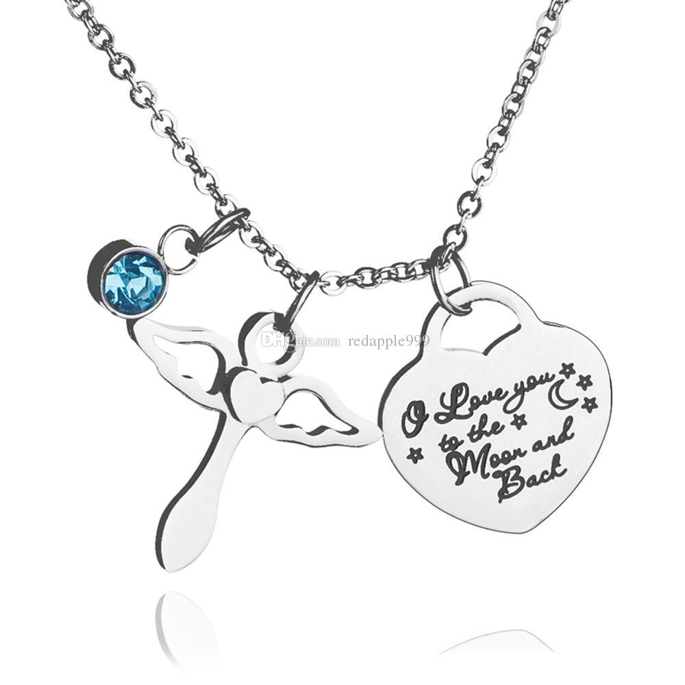 1000x1000 Wholesale Stainless Steel Love Heart Cross Necklace For Mother - Cross Necklace Drawing