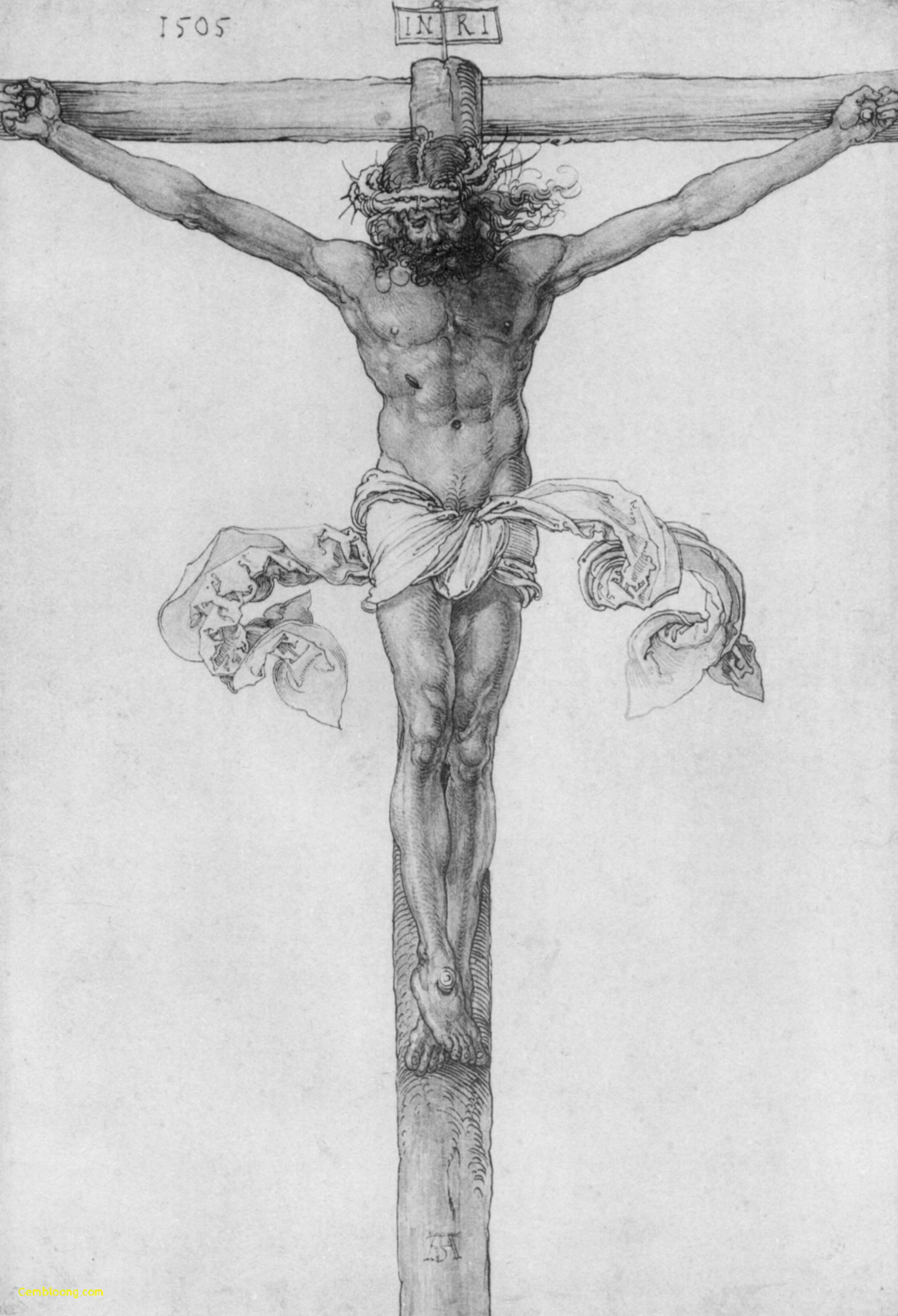 pencil sketch drawing of a cross