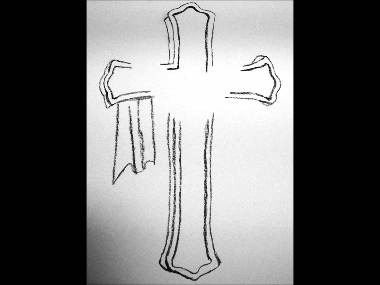 1440x1080 Drawing Sketch A Cross How To Draw A Cross - Cross Sketch Drawing