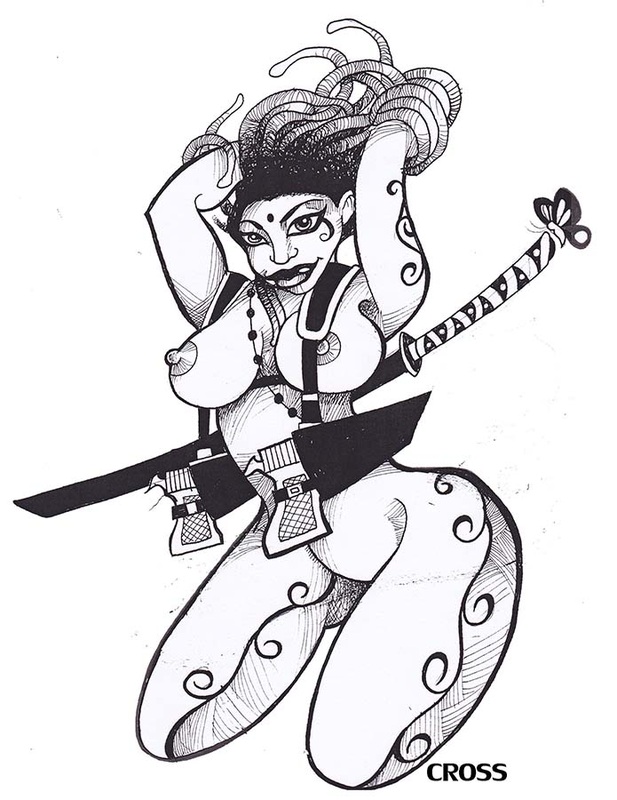 617x800 Sketchbooke - Cross Sketch Drawing